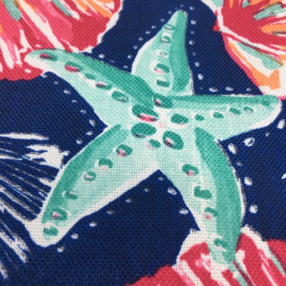 4 Sigrid Olsen Starfish Seashell Beach Placemats In/Outdoor Pink Turquoise 13x19 - Picture 6 of 11